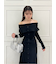 【WEB限定サイズあり】オフショルボタンニットワンピース
