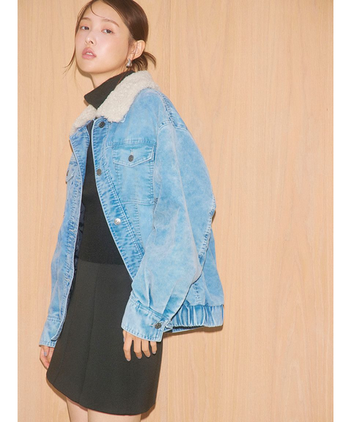 新品❣️スナイデル ❣️ 衿ボアコーデュロイブルゾン　WHT 衿ボアコーデュロイブルゾン｜スナイデルの通販｜&mall（アンド