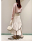 アシメリブニットコンビワンピース