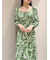 リボンプリントワンピース