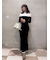 フロントクロスニットワンピース