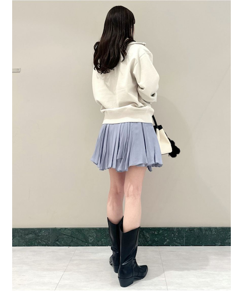 スナイデル　スキッパーロゴスウェット SNIDEL]スキッパーロゴスウェット/GRAY(SWCT251153) – R&Co.