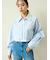 Sustainableレイヤードクロップドシャツ