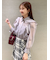 オーガンジーフリルブラウス