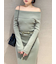 オフショルニットワンピース