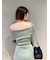 オフショルニットワンピース