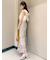 ノースリフリルブラウス