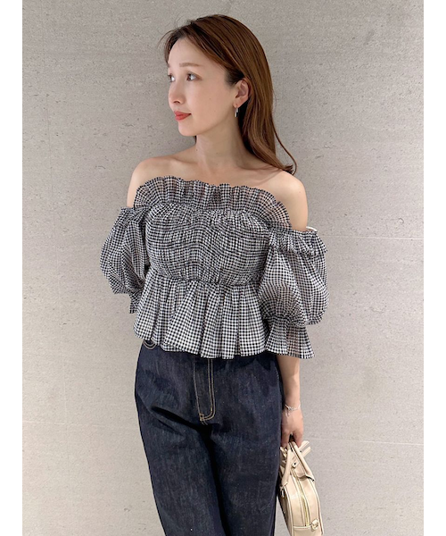 【美品】スナイデル Sustainableギャザーオフショルブラウス Sustainableギャザーオフショルブラウス｜スナイデルの通販