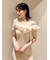 アシメプリーツカラーニットワンピース