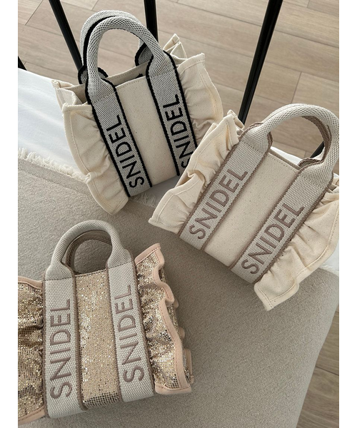 snidel スナイデル フリルロゴミニバッグ ブラック BLK フリルロゴミニバッグ （BLK） - メルカリ