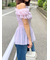 オフショルフリルブラウス