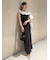 ワンショルリボンニットワンピース