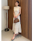 ノースリーブプリントワンピース