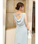 【WEB限定カラーあり】ドレープネックカットワンピース