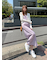 レイヤードプリントキャミワンピース