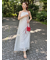 レイヤードプリントキャミワンピース