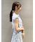 Sustainableヘアラインフラワープリントワンピース