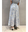 Sustainableヘアラインフラワープリントワンピース