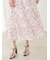 Sustainableヘアラインフラワープリントワンピース