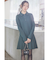 衿つきプリーツカットミニワンピース