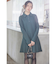 衿つきプリーツカットミニワンピース
