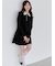 衿つきプリーツカットミニワンピース