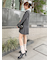 衿つきプリーツカットミニワンピース