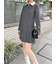 衿つきプリーツカットミニワンピース