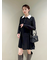 衿つきプリーツカットミニワンピース