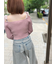 ショルダーリボンオフショルニットプルオーバー