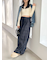 ショルダーリボンオフショルニットプルオーバー