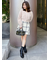 Sustainableロービングチェックミニスカート