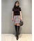 Sustainableロービングチェックミニスカート