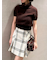 Sustainableロービングチェックミニスカート