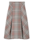 Sustainableロービングチェックミドルスカート