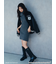 タートルネックミニニットワンピース