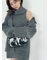 タートルネックミニニットワンピース