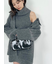 タートルネックミニニットワンピース