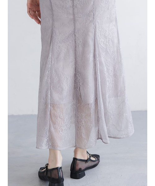 シアーショルダーレースドレス｜スナイデルの通販｜&mall（アンド