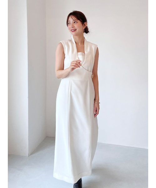 新作新品タグ付き　スナイデル♡ レイヤードライクジレワンピース レイヤードライクジレワンピース（マキシ丈/ロングワンピース