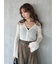 シンプルリブカーディガン