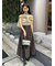 フロントジップフレアスカート