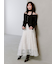 ファブリックイレヘムフレアスカート