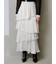 サテンナローティアードスカート