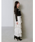 サテンナローティアードスカート