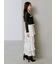 サテンナローティアードスカート