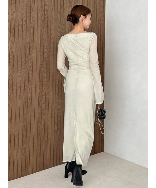 フロッキーベロアドレープドレス｜スナイデルの通販｜&mall（アンド