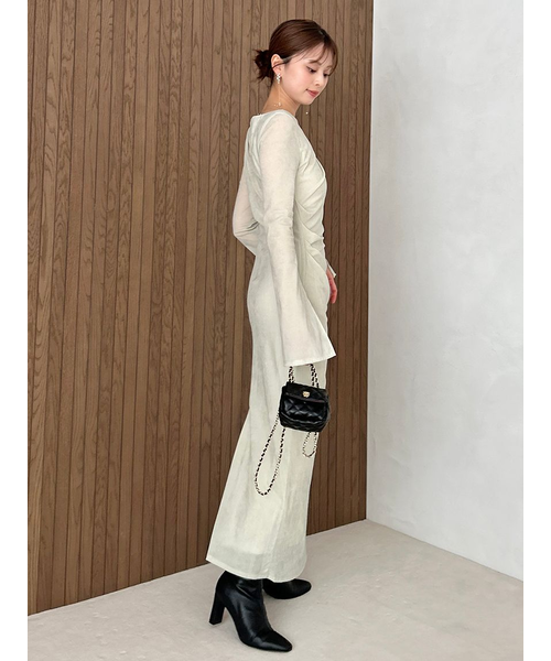 フロッキーベロアドレープドレス｜スナイデルの通販｜&mall（アンド