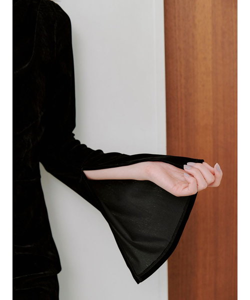 フロッキーベロアドレープドレス｜スナイデルの通販｜&mall（アンド