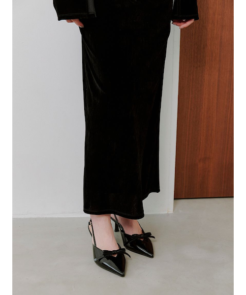 フロッキーベロアドレープドレス｜スナイデルの通販｜&mall（アンド